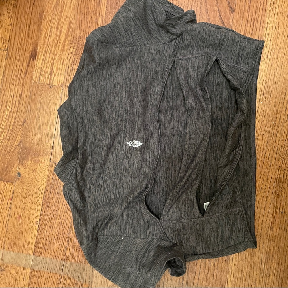 Free People Charcoal Crop Top